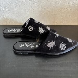 Size 8 Dragonfly Velvet Mules by Naughty Monkey